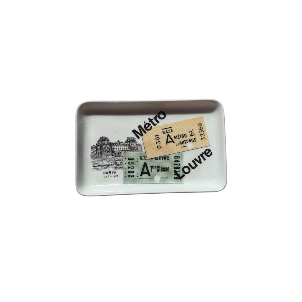 Paris Metro Decorative Trinket Dish in White